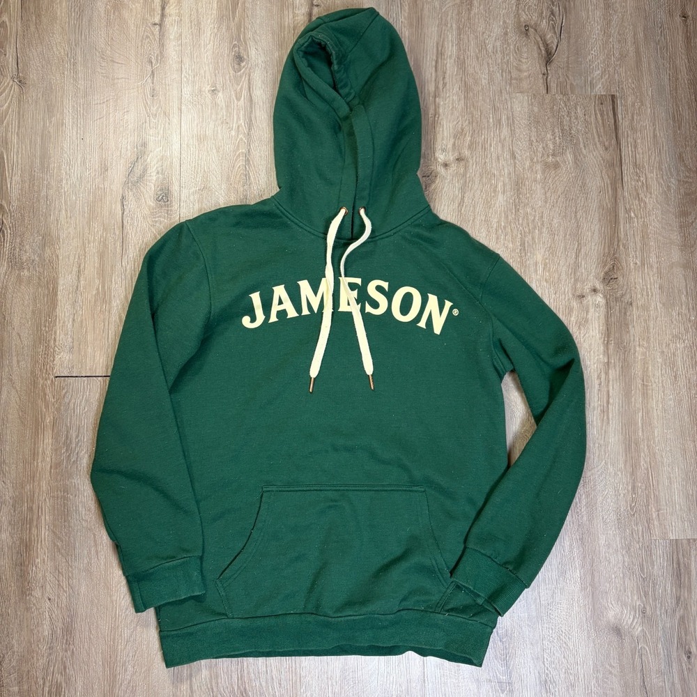Jameson Whiskey Hoodie Large Green Pullover Sweatshirt Hooded